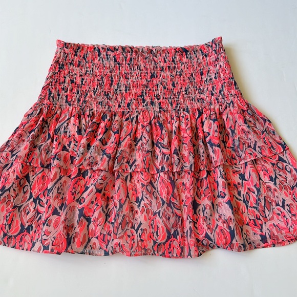 Ramy Brook Skirt Mini Tiered Colorful Neon Bouncy Elasticized Blokette Sz Medium - Picture 9 of 9